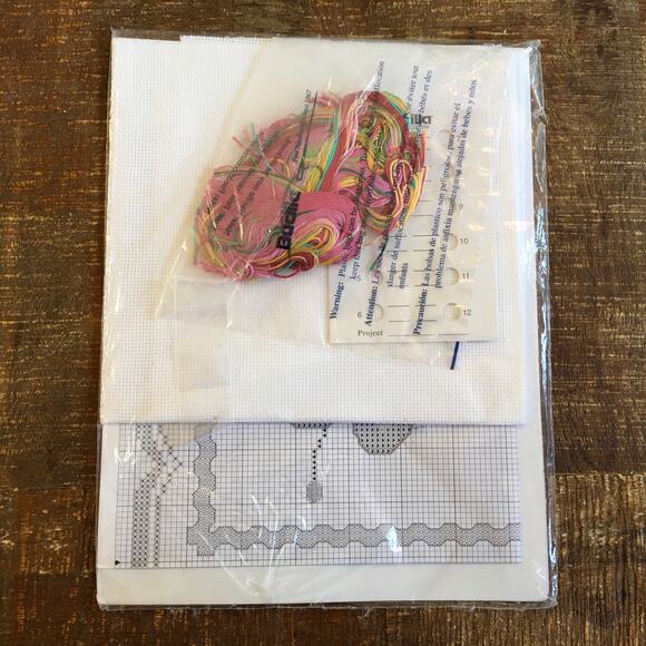 Bucilla Birth Record Announcement Baby Girl Counted Cross Stitch Sophie NEW - Picture 2 of 4